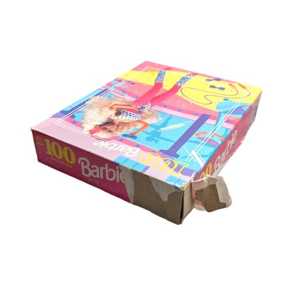 Barbie 1991 Golden Jigsaw Puzzle 100 Pieces 4096D-1 - Acceptable Condition - Picture 2 of 3
